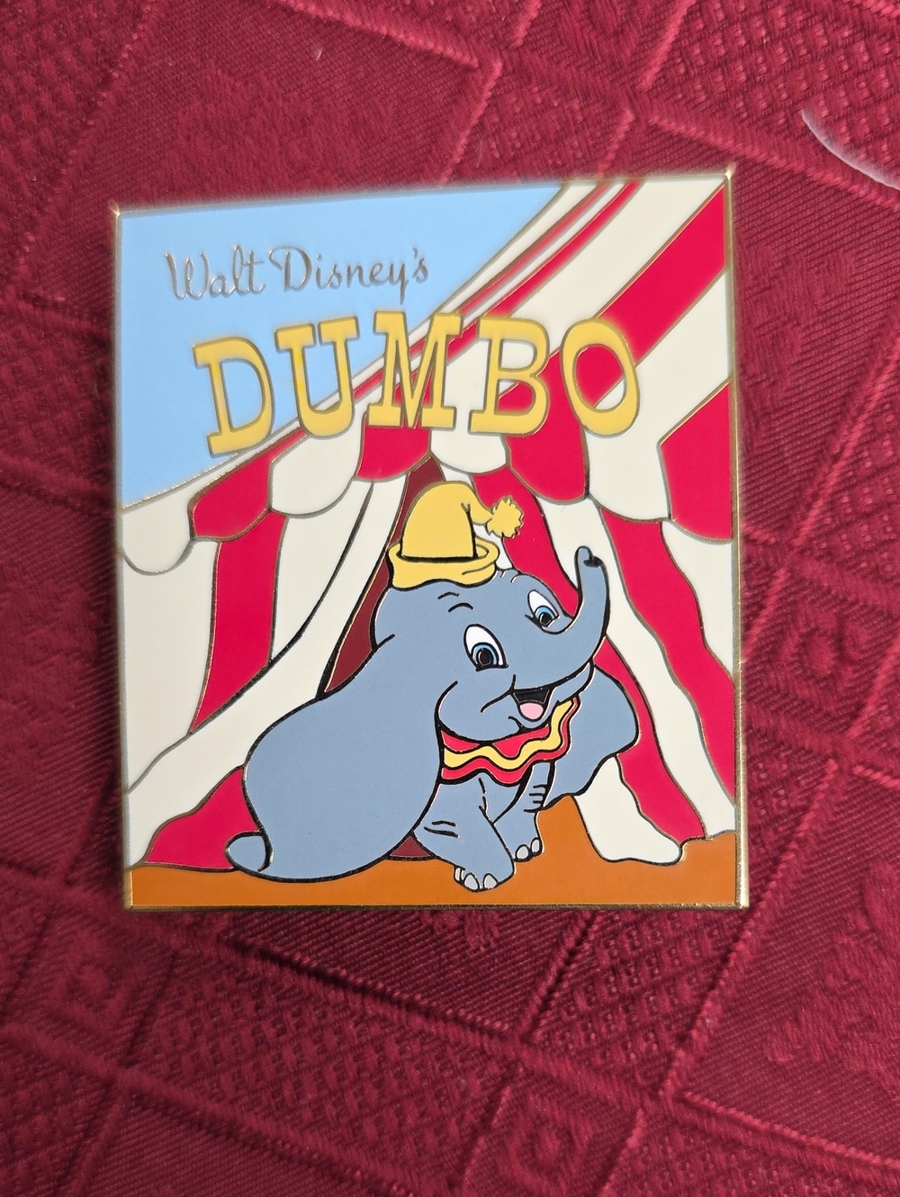 Disney Dumbo Circus Poster Pin in Blue, Red, Yellow